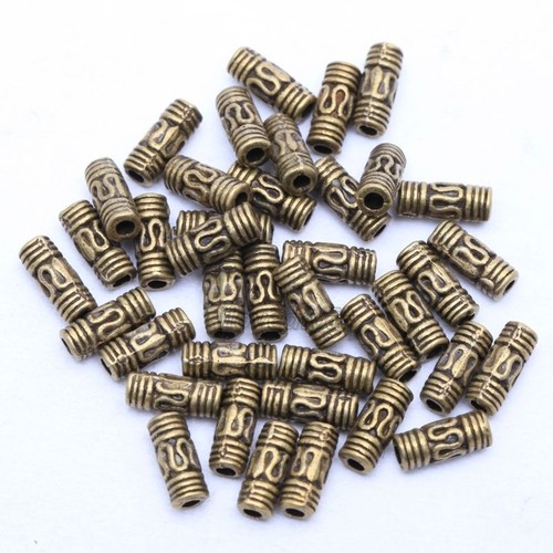 100pcs tibetan silver - silver, column